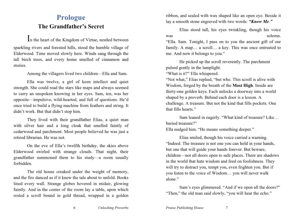 proverbs adventure for teens - Unlocking Proverbs - sample page 2