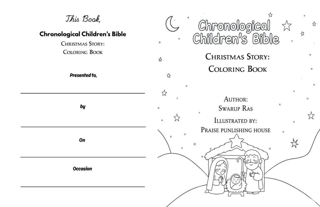 christmas bible coloring book - Chronological Children’s Bible: The Christmas Story - sample page 2