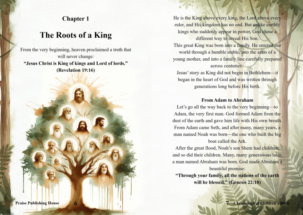 chronological bible for kids - Chronological Children's Bible book cover - sample page 2