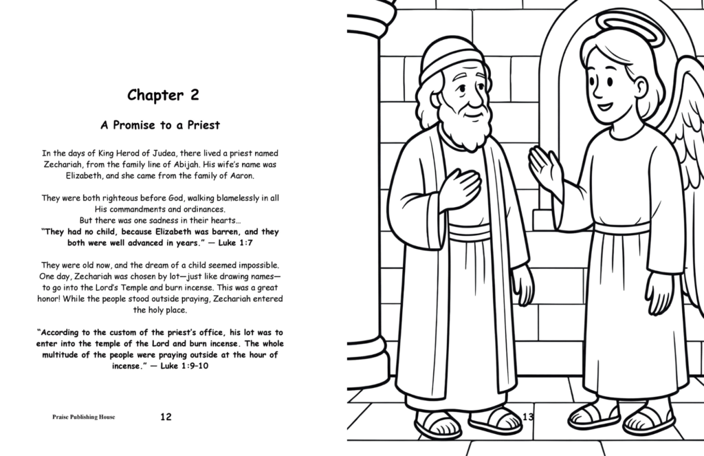 christmas bible coloring book - Chronological Children’s Bible: The Christmas Story - sample page 4