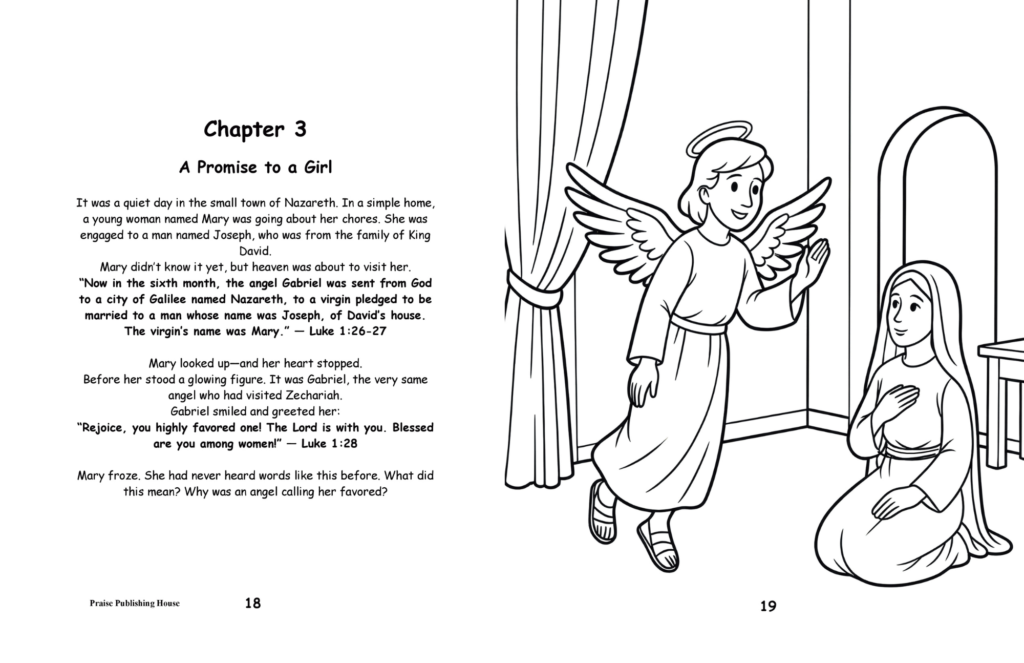 christmas bible coloring book - Chronological Children’s Bible: The Christmas Story - sample page 5