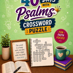 bible crossword puzzles - 40 Days with Psalms: Crossword Puzzle Book book cover