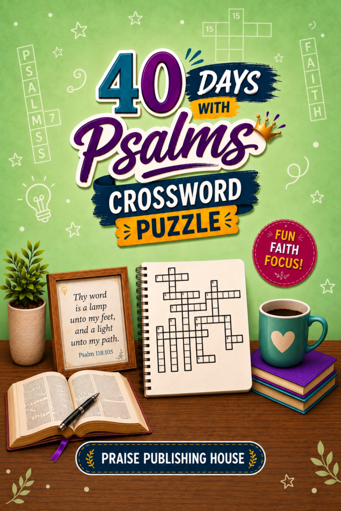 bible crossword puzzles - 40 Days with Psalms: Crossword Puzzle Book book cover